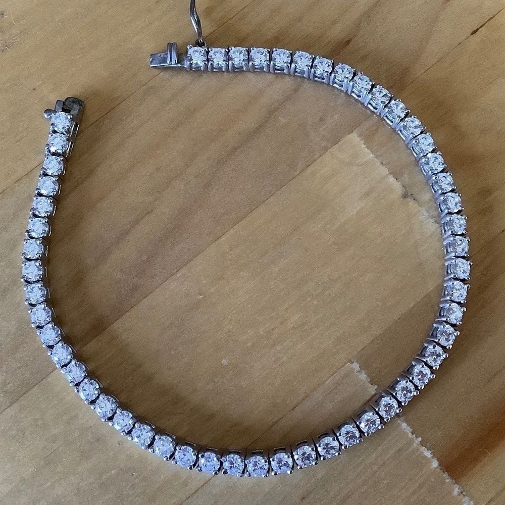 STERLING SILVER 925 WHITE ZIRCON WOMAN BRACELET​​